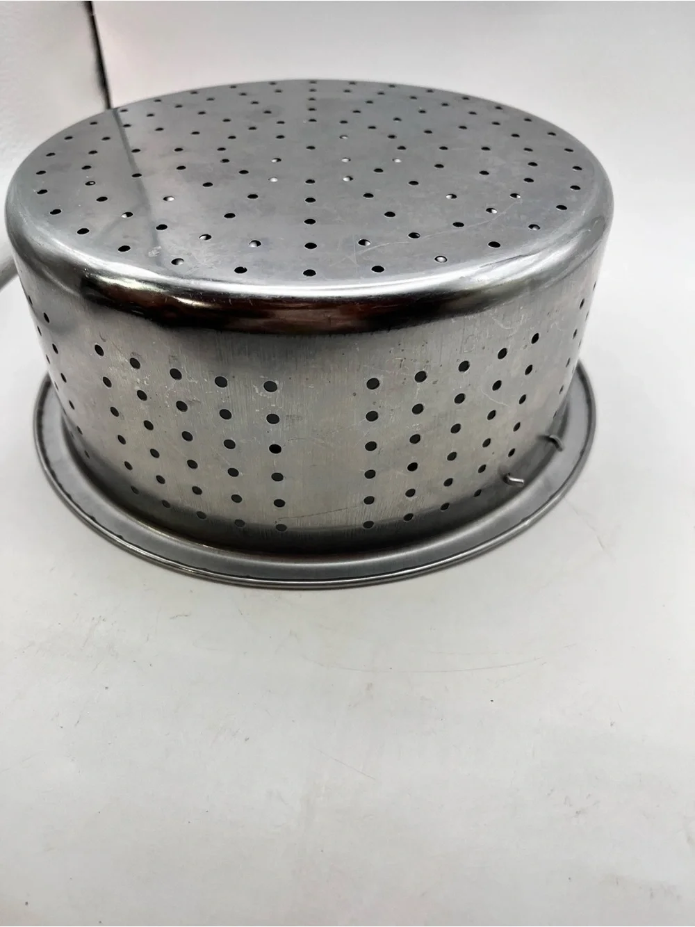 Perforated Stainless Steel Steamer Basket - Silver